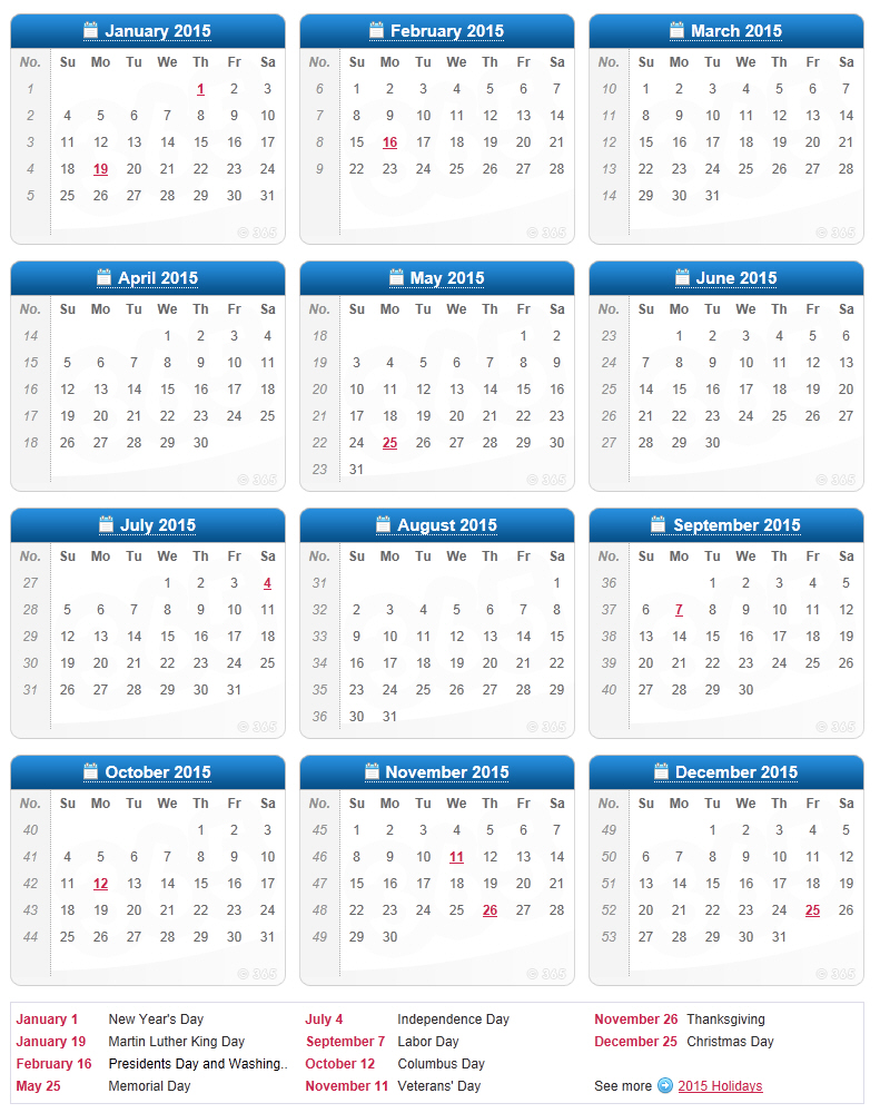 Calendars
