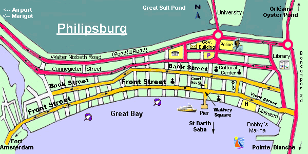 philipsburg st maarten cruise port map