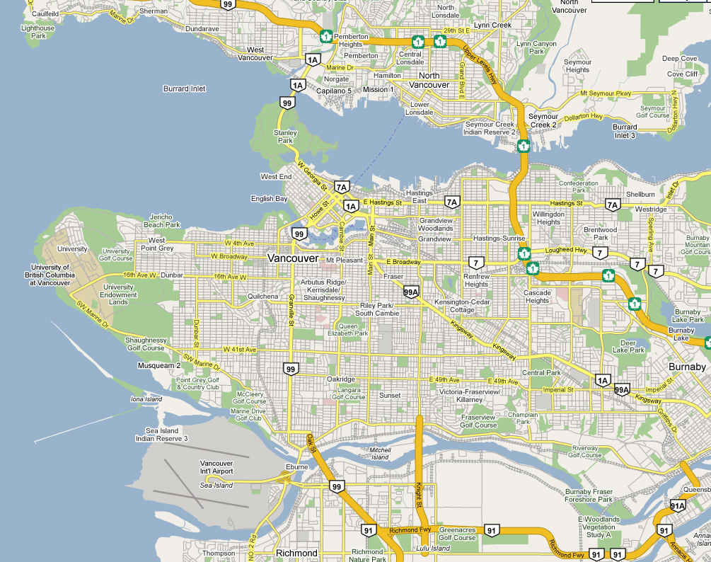 vancouver cruise ship port map