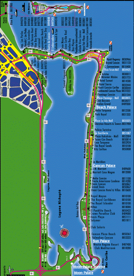 Cancun Hotel Zone Map 2024  Map England Counties and Towns