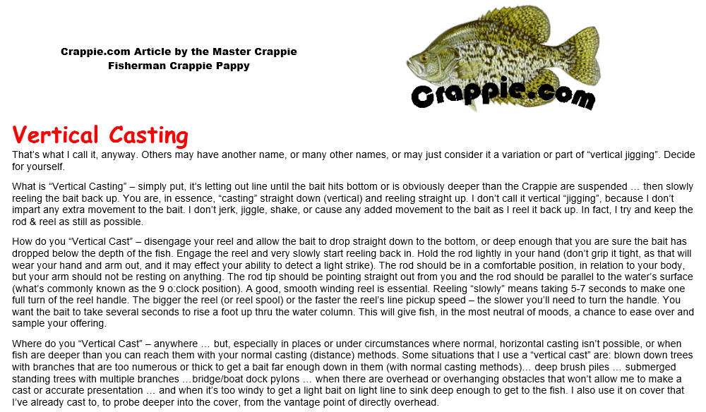 How Fast Do Crappie Grow? by Steve McCadams - Crappie Now