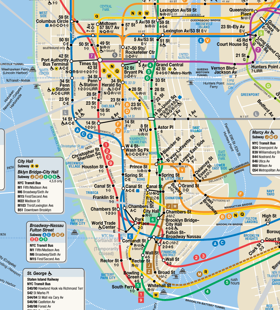 New York Subway - Midtown Map